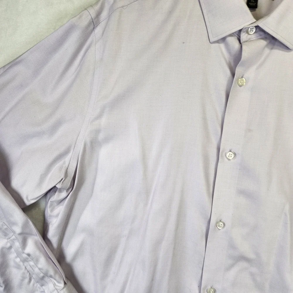 Banana Republic Mens XL Camden Fit Non-Iron Cotton Stretch Shirt‎ Light Purple
